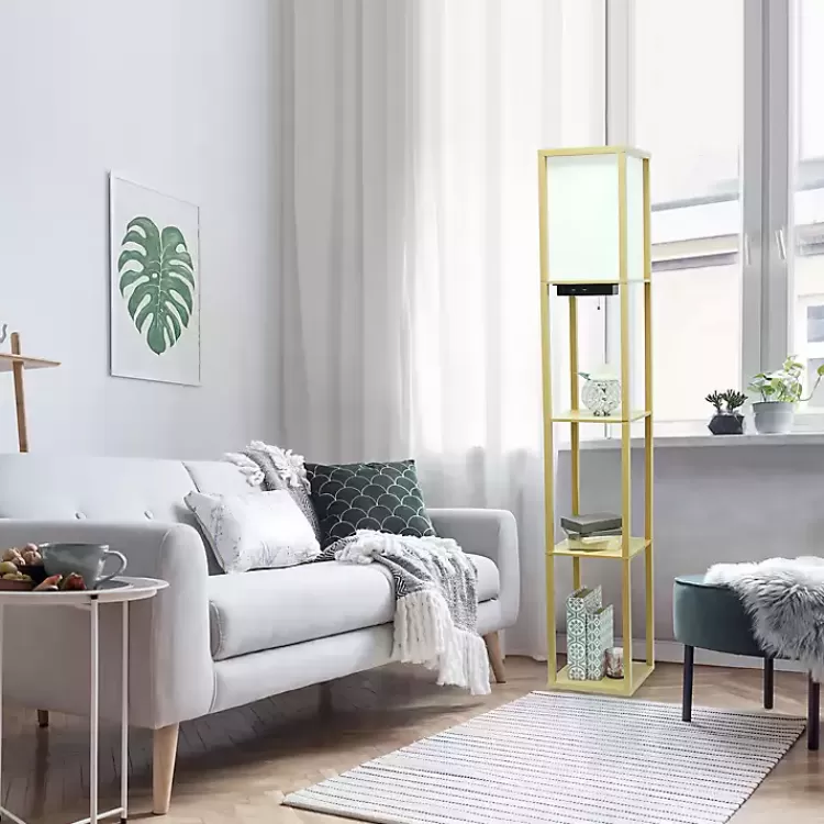 tan_etagere_shelf_charging_floor_lamp_9.webp Etagere Shelf Charging Floor Lamp>Kirklands Home Clearance