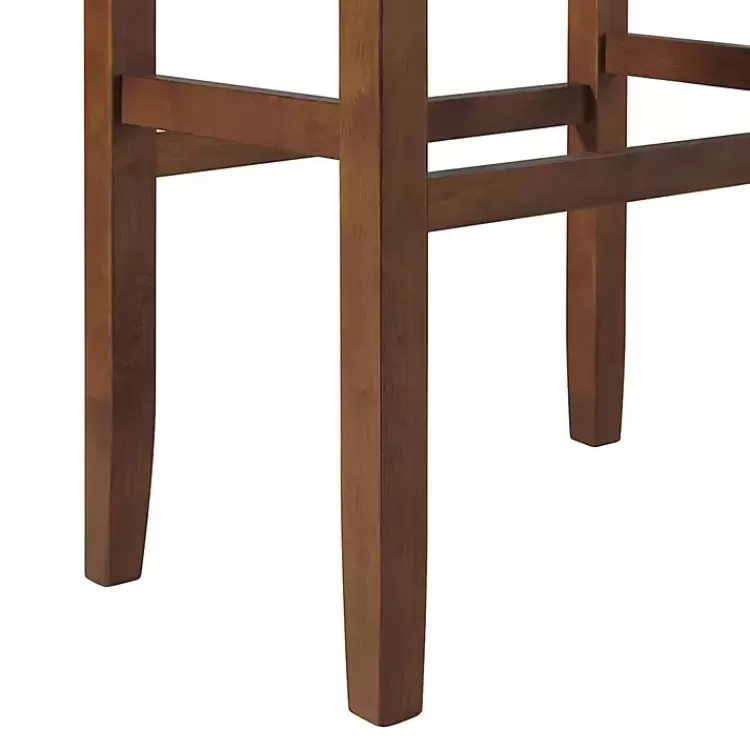 tan_faux_leather_madison_walnut_bar_stool_8.webp Faux Leather Madison Walnut Bar Stool>Kirklands Home Online