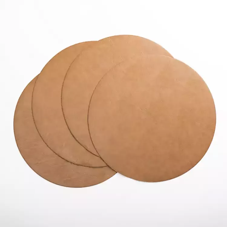 Faux Leather Round Placemats, Set of 4>Kirklands Home Flash Sale