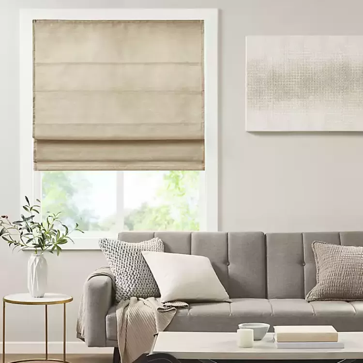Faux Silk Room Darkening Roman Shade, 33 in.>Kirklands Home Sale