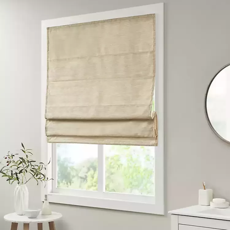 tan_faux_silk_room_darkening_roman_shade__in_2-3.webp Faux Silk Room Darkening Roman Shade, 33 in.>Kirklands Home Sale