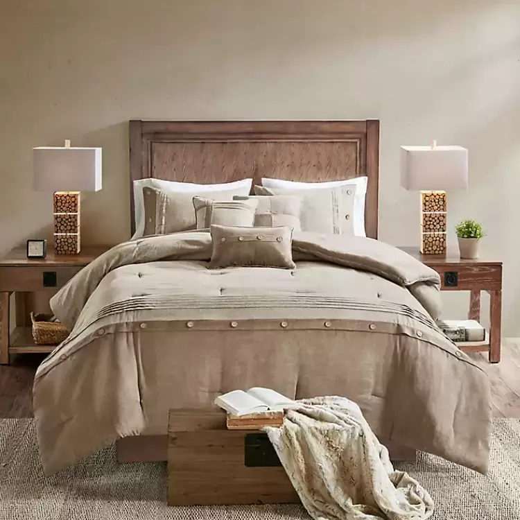 Faux Suede 7-pc. King Comforter Set>Kirklands Home Flash Sale