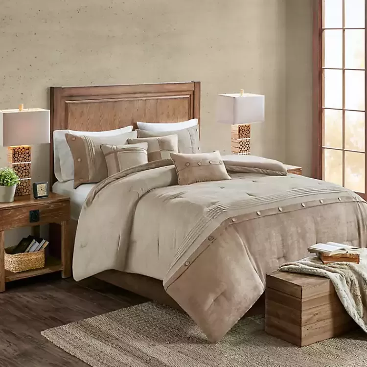 Faux Suede 7-pc. King Comforter Set>Kirklands Home Flash Sale