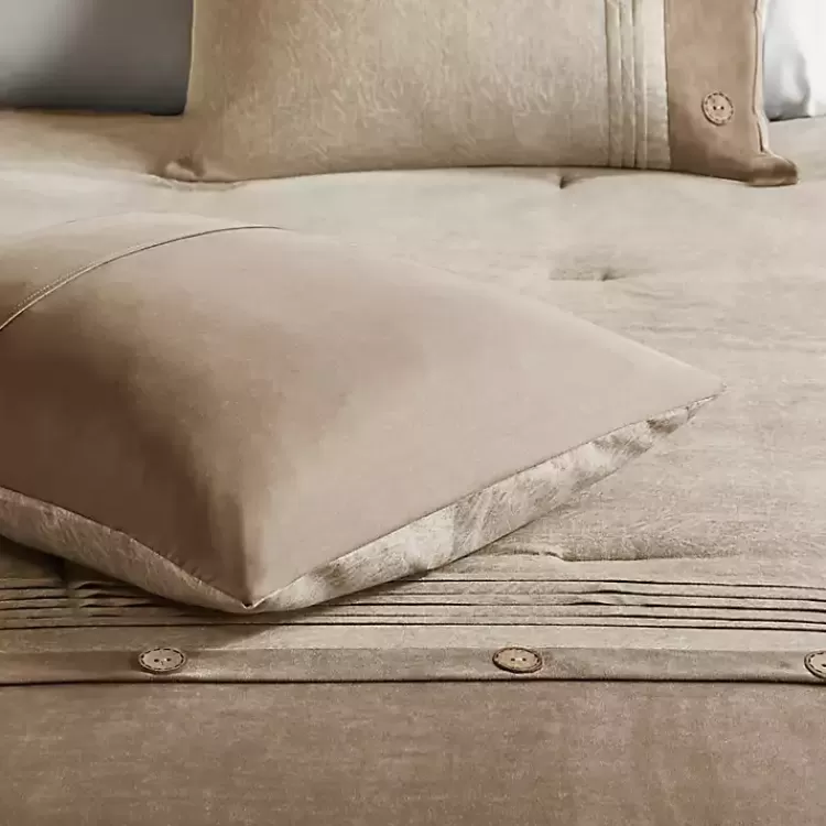 tan_faux_suede_pc_king_comforter_set_4.webp Faux Suede 7-pc. King Comforter Set>Kirklands Home Flash Sale