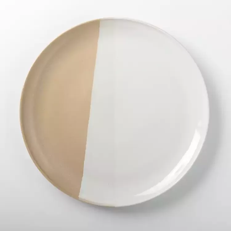 Tan Half Dipped Reactive Dinner Plate>Kirklands Home Shop