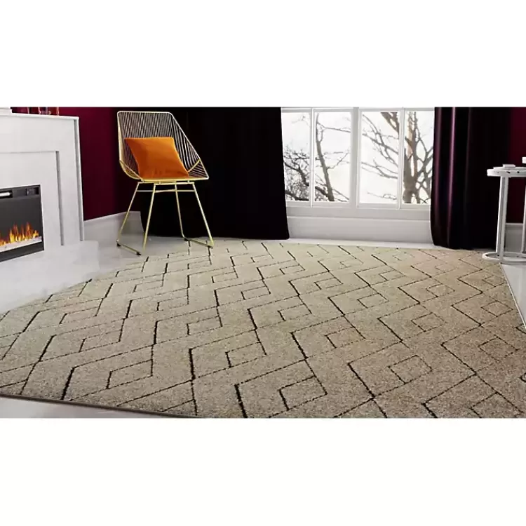 tan_modern_chevron_area_rug_x_6.webp Modern Chevron Area Rug, 5x7>Kirklands Home Hot