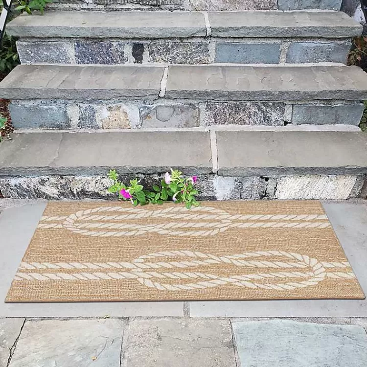 tan_nautical_rope_indooroutdoor_area_rug_x_10.webp Nautical Rope Indoor/Outdoor Area Rug, 2x3>Kirklands Home Online