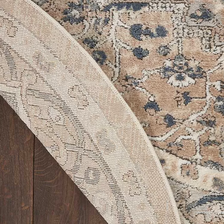 Tan Navaro Medallion Round Area Rug, 5 ft.>Kirklands Home New
