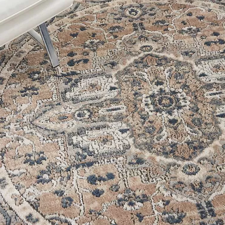tan_navaro_medallion_round_area_rug__ft_5.webp Tan Navaro Medallion Round Area Rug, 5 ft.>Kirklands Home New