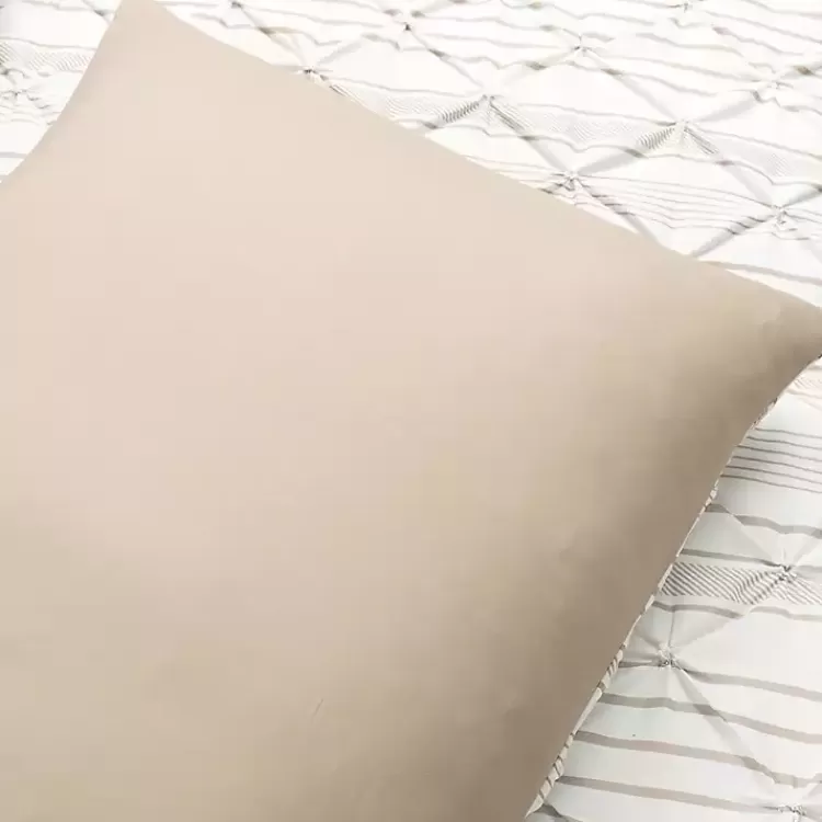 tan_pintuck_stripe_fullqueen_pc_comforter_set_5.webp Tan Pintuck Stripe Full/Queen 5-pc. Comforter Set>Kirklands Home Store