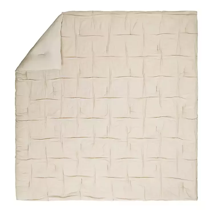 tan_riley_pleated_pc_fullqueen_comforter_set_4.webp Riley Pleated 3-pc. Full/Queen Comforter Set>Kirklands Home New