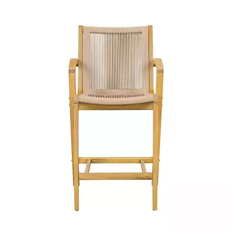 Rope and Honey Wood Counter Stool>Kirklands Home Online