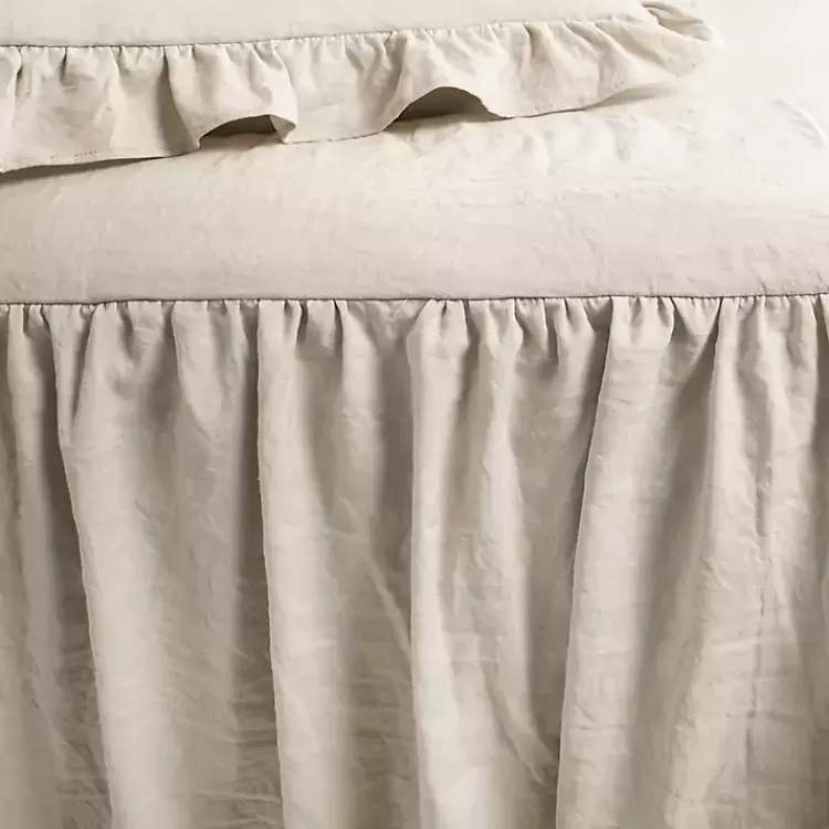tan_ruffle_skirt_pc_queen_comforter_set_4.webp Ruffle Skirt 3-pc. Queen Comforter Set>Kirklands Home New
