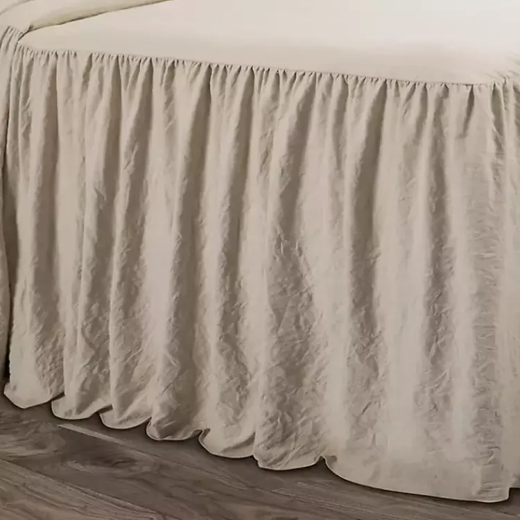tan_ruffle_skirt_pc_queen_comforter_set_5.webp Ruffle Skirt 3-pc. Queen Comforter Set>Kirklands Home New