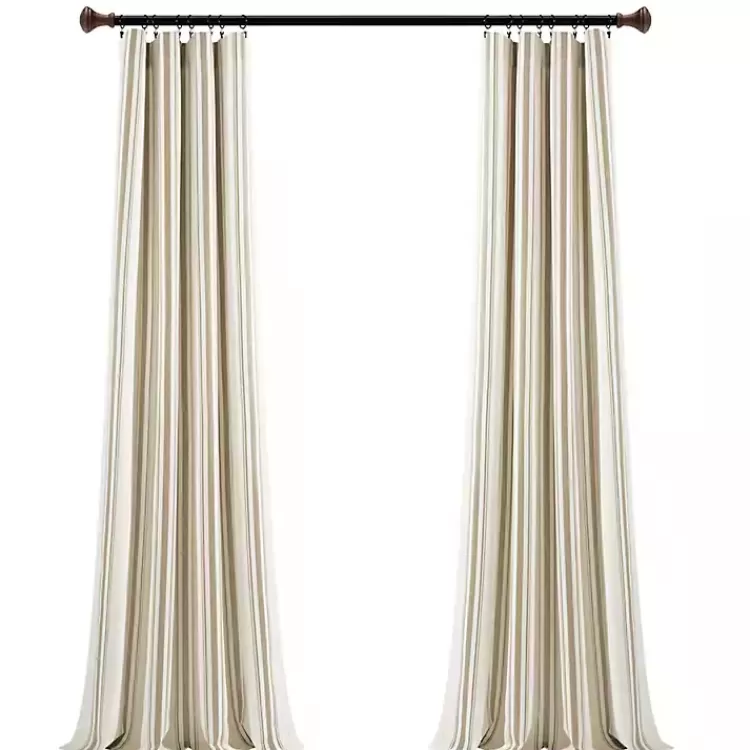 Stripe Farmhouse Curtain Panel Set, 95 in.>Kirklands Home Shop