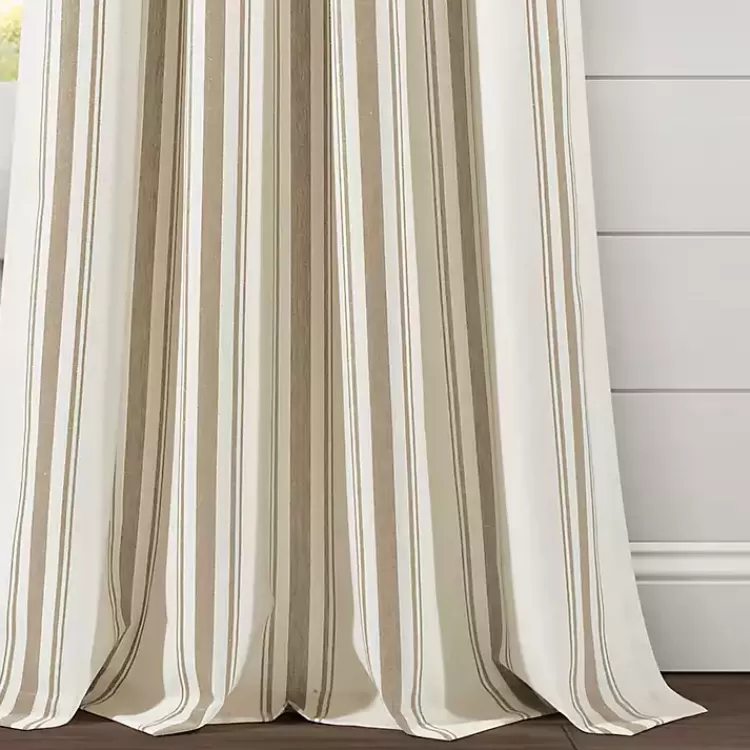 tan_stripe_farmhouse_curtain_panel_set__in_4.webp Stripe Farmhouse Curtain Panel Set, 95 in.>Kirklands Home Shop