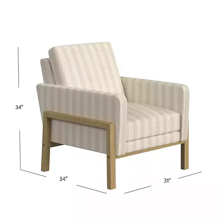 tan_striped_upholstered_wood_frame_armchair_3.webp Tan Striped Upholstered Wood Frame Armchair>Kirklands Home Shop