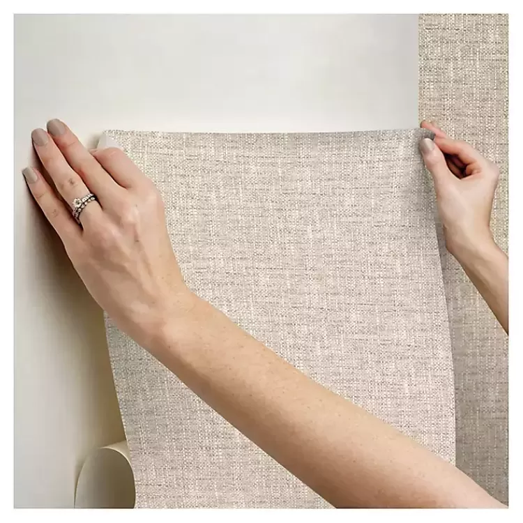 tan_textured_poplin_peel__stick_wallpaper_5.webp Textured Poplin Peel & Stick Wallpaper>Kirklands Home Store