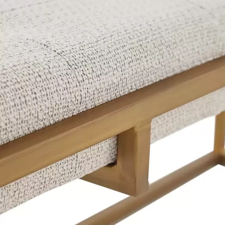 tan_tufted_bronze_metal_bench_5.webp Tufted Bronze Metal Bench>Kirklands Home Outlet