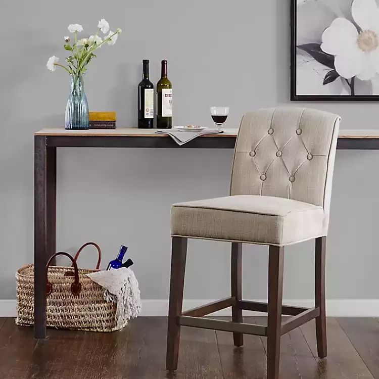 Tufted Upholstered Wood Counter Stool>Kirklands Home Best Sale