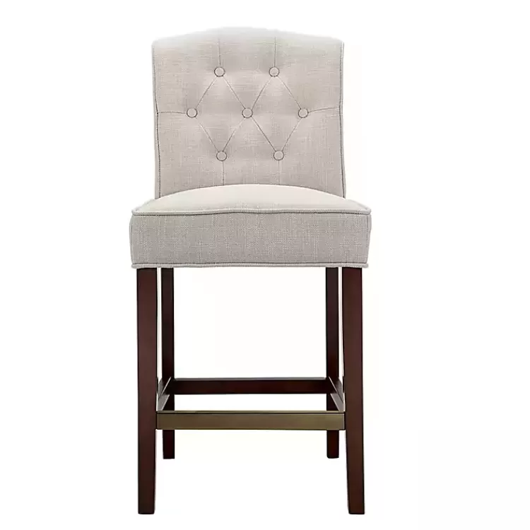 tan_tufted_upholstered_wood_counter_stool_2.webp Tufted Upholstered Wood Counter Stool>Kirklands Home Best Sale