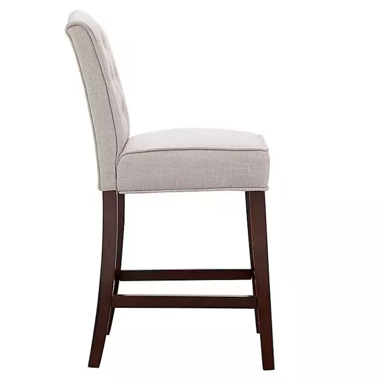 tan_tufted_upholstered_wood_counter_stool_3.webp Tufted Upholstered Wood Counter Stool>Kirklands Home Best Sale