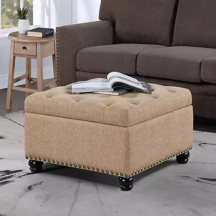 Upholstered Ava Coffee Table Ottoman>Kirklands Home New