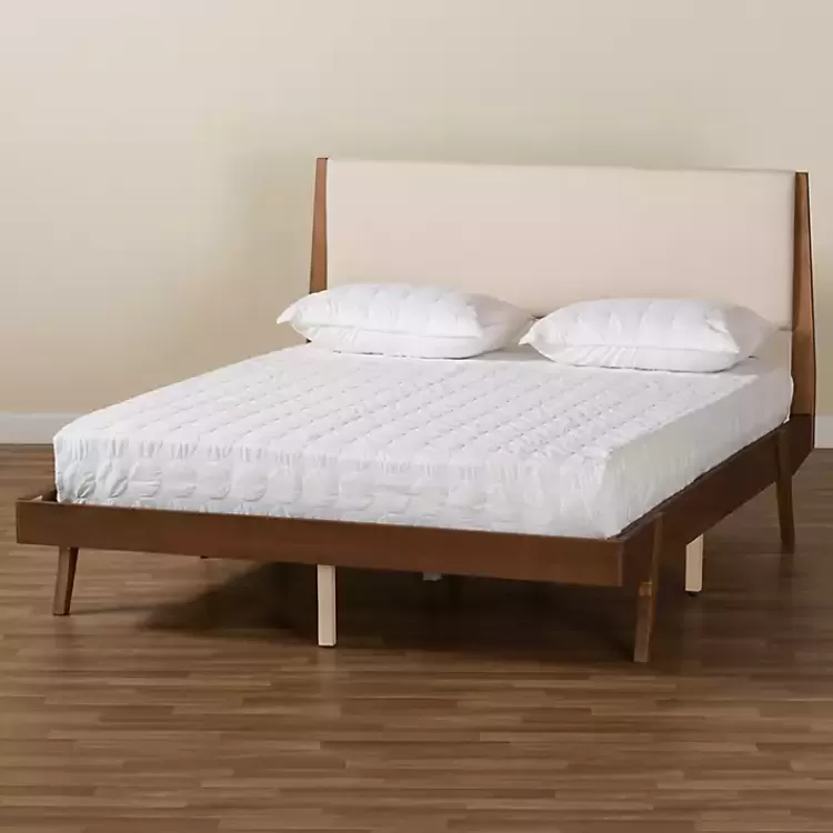 tan_upholstered_brown_wood_full_platform_bed_5.webp Tan Upholstered Brown Wood Full Platform Bed>Kirklands Home Cheap
