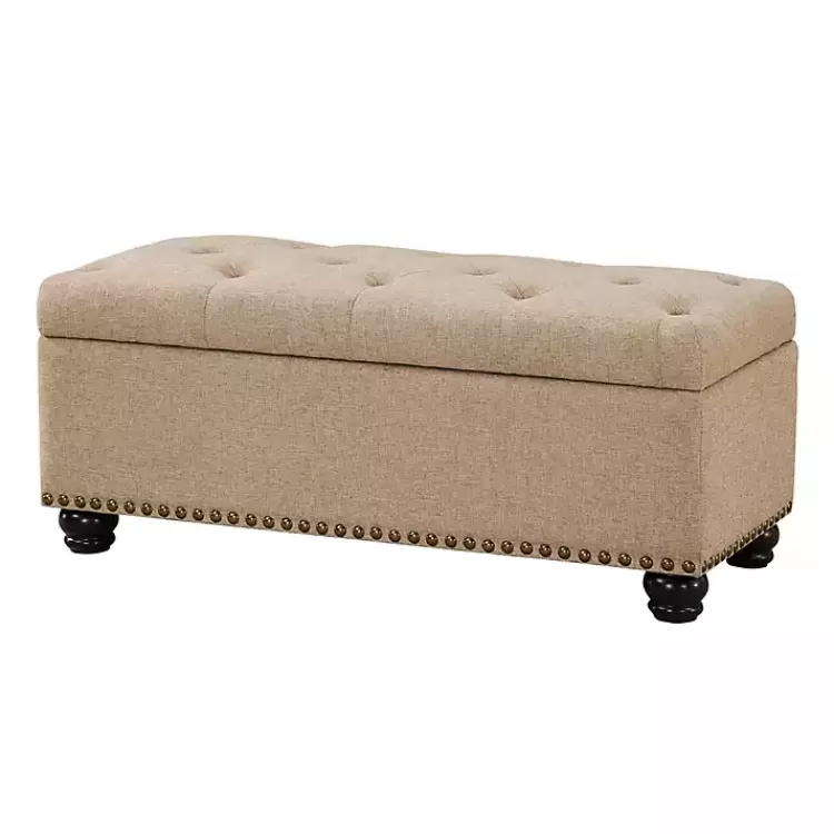 Upholstered Carey Storage Ottoman Bench>Kirklands Home Fashion