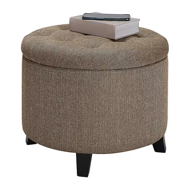 tan_upholstered_eliza_round_storage_ottoman_2.webp Upholstered Eliza Round Storage Ottoman>Kirklands Home Cheap