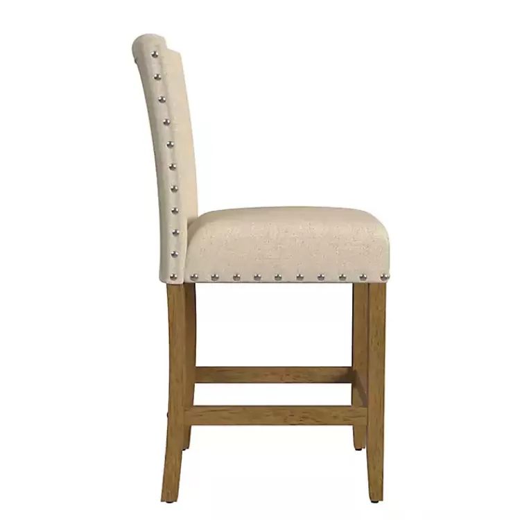 Upholstered Nailhead Trim Counter Stool>Kirklands Home Shop