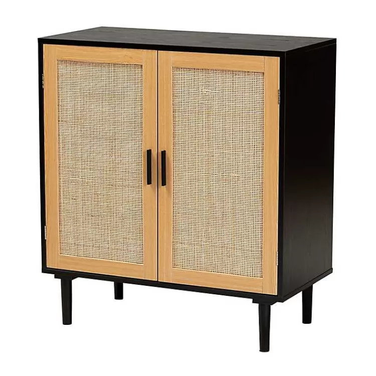 Tara Two-Tone Espresso Rattan Cabinet>Kirklands Home Outlet