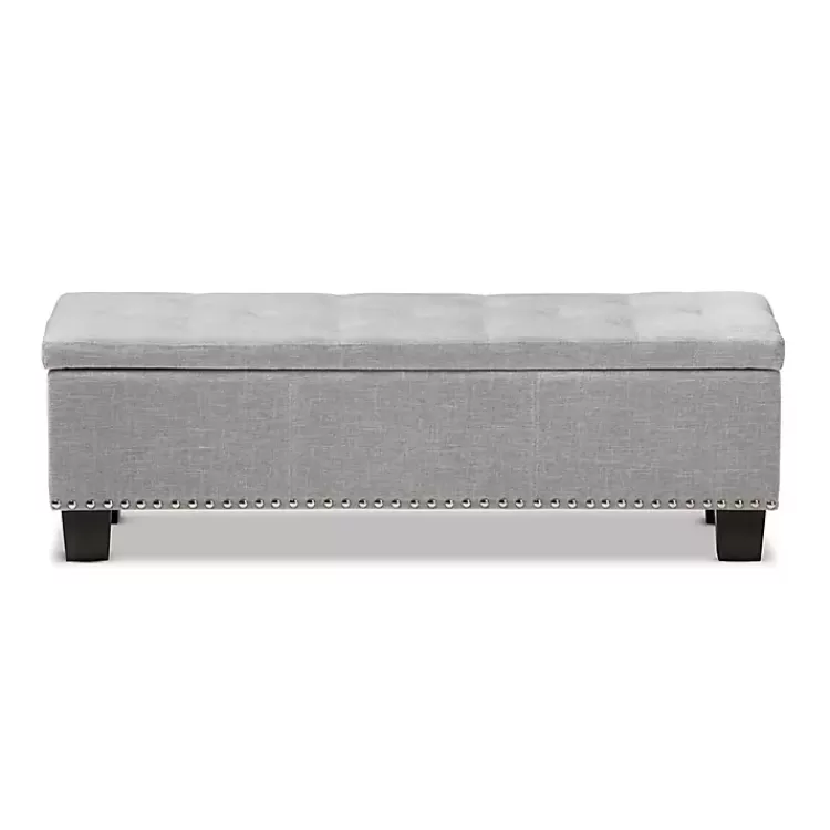 taupe_buttontufted_upholstered_storage_bench_2.webp Taupe Button-Tufted Upholstered Storage Bench>Kirklands Home Sale