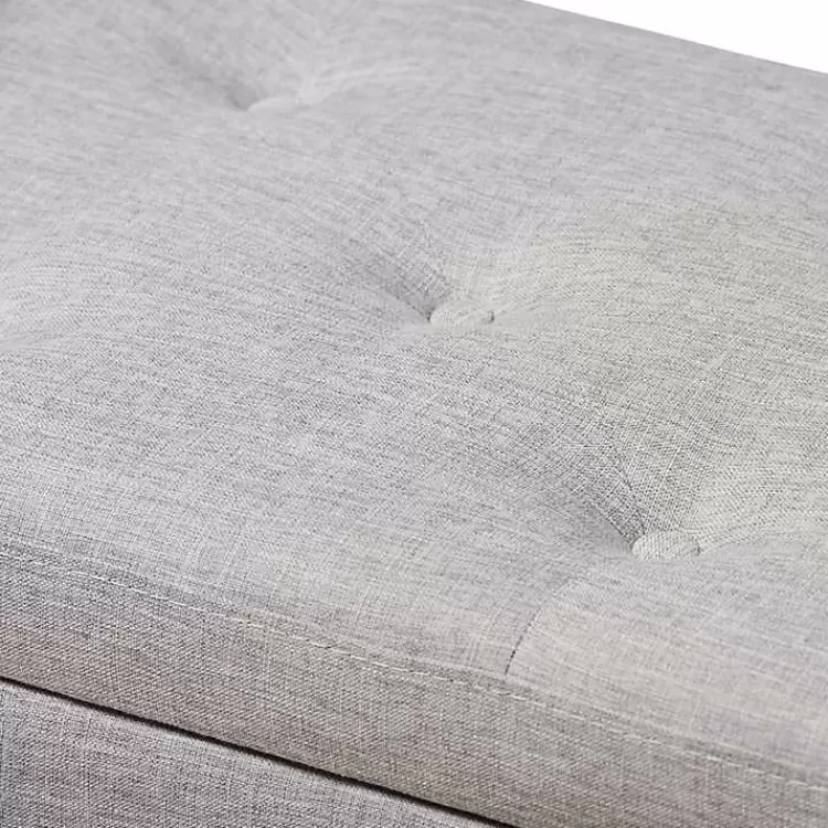 taupe_buttontufted_upholstered_storage_bench_5.webp Taupe Button-Tufted Upholstered Storage Bench>Kirklands Home Sale