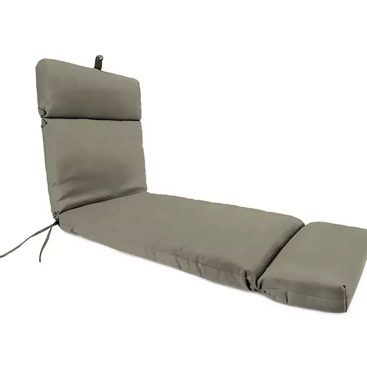 Taupe Canvas French Edge Outdoor Chaise Cushion>Kirklands Home Cheap