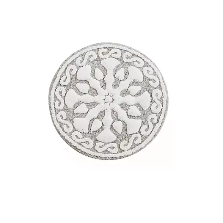 Taupe Cotton Tufted Medallion Bath Mat, 25 in.>Kirklands Home Sale