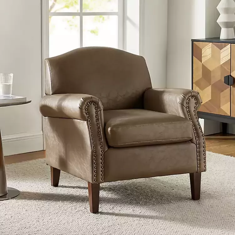 taupe_faux_leather_nailhead_taylor_armchair_2.webp Taupe Faux Leather Nailhead Taylor Armchair>Kirklands Home Discount