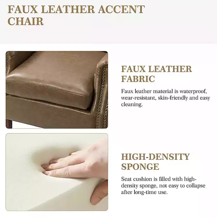taupe_faux_leather_nailhead_taylor_armchair_5.webp Taupe Faux Leather Nailhead Taylor Armchair>Kirklands Home Discount