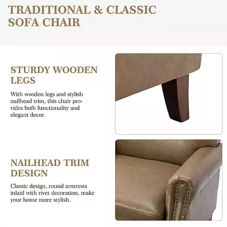 taupe_faux_leather_nailhead_taylor_armchair_6.webp Taupe Faux Leather Nailhead Taylor Armchair>Kirklands Home Discount