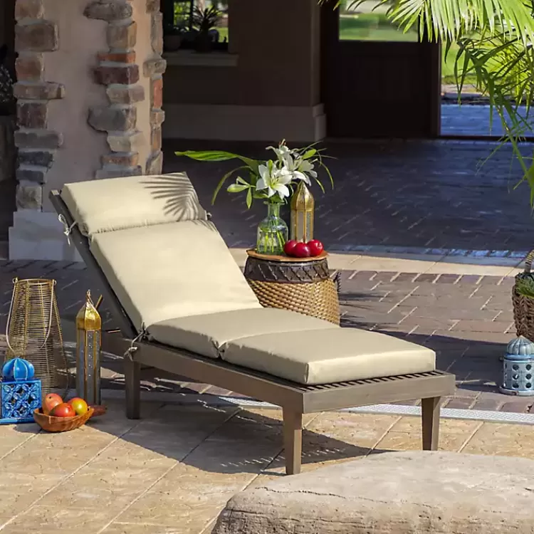 Taupe Leala Texture Outdoor Chaise Cushion>Kirklands Home Flash Sale