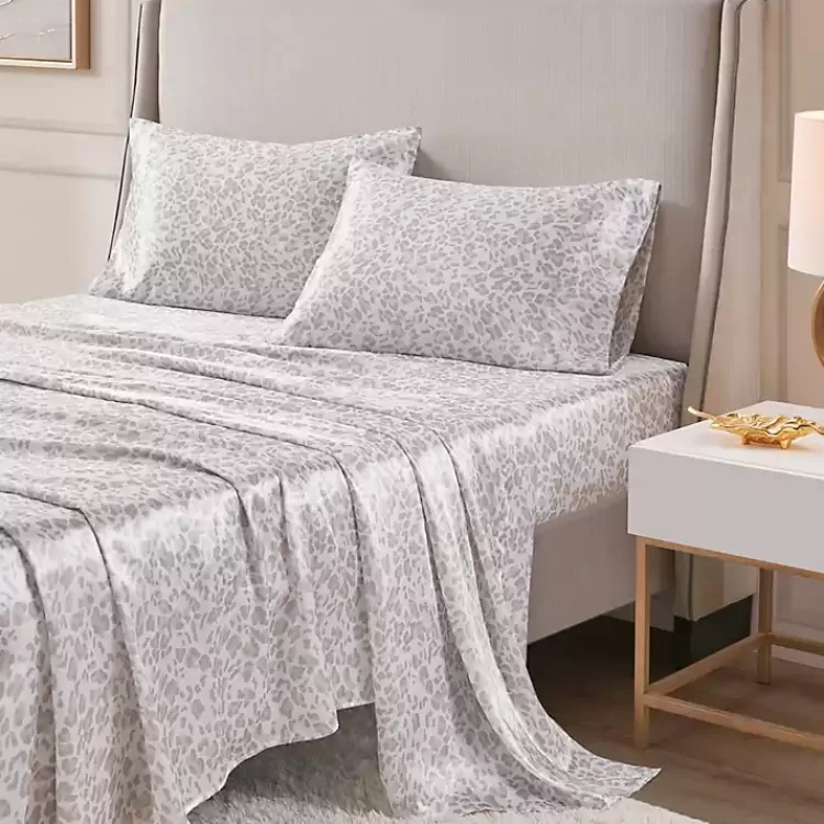 taupe_leopard_print_satin_pc_king_sheet_set_3.webp Taupe Leopard Print Satin 4-pc. King Sheet Set>Kirklands Home Best