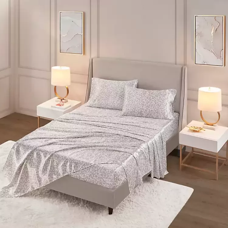 taupe_leopard_print_satin_pc_twin_sheet_set_2.webp Taupe Leopard Print Satin 3-pc. Twin Sheet Set>Kirklands Home Store