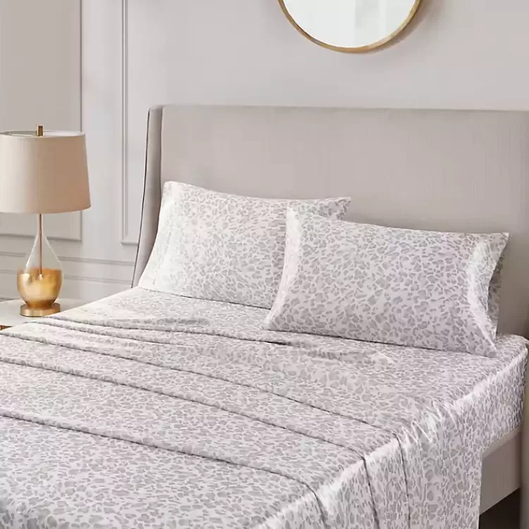 Taupe Leopard Satin King 2-pc. Pillow Case Set>Kirklands Home Flash Sale