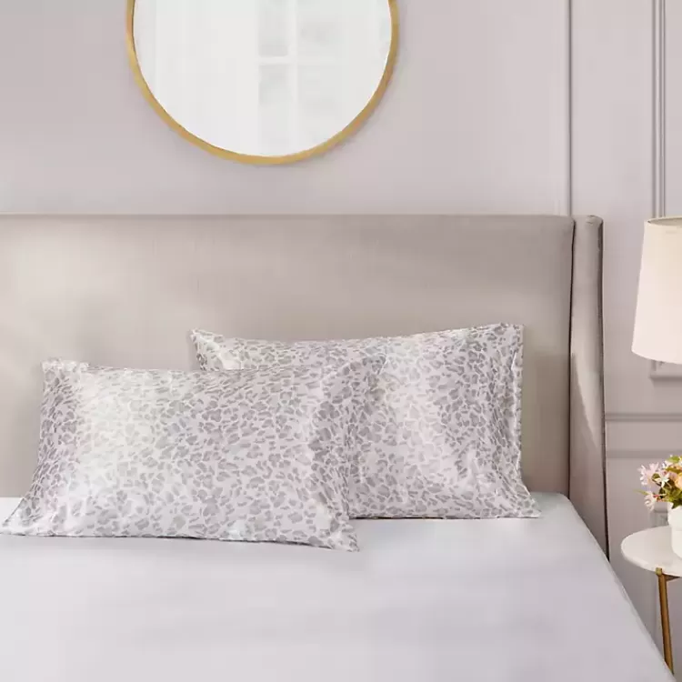 taupe_leopard_satin_standard_pc_pillow_case_set_2.webp Taupe Leopard Satin Standard 2-pc. Pillow Case Set>Kirklands Home Store