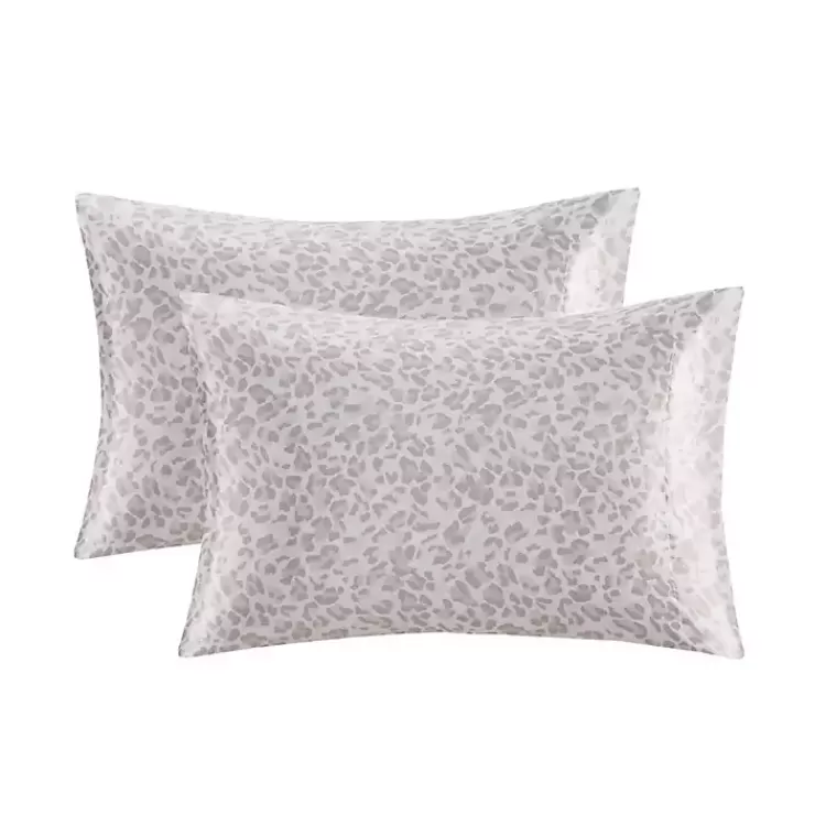 taupe_leopard_satin_standard_pc_pillow_case_set_3.webp Taupe Leopard Satin Standard 2-pc. Pillow Case Set>Kirklands Home Store