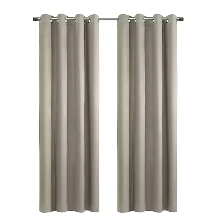 Taupe Paris Velvet Blackout Curtain Panel, 84 in.>Kirklands Home Store