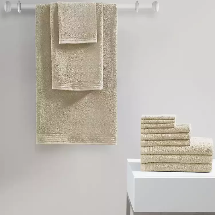 Taupe 12-pc. Cotton Quick Dry Bath Towel Set>Kirklands Home Outlet