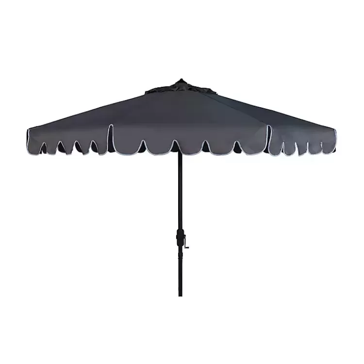 Taupe Scallop Tilt Crank 9 ft. Outdoor Umbrella>Kirklands Home Store