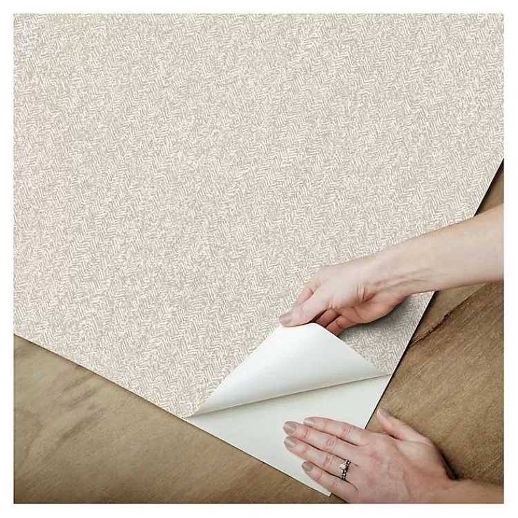 taupe_textured_cross_woven_peel__stick_wallpaper_3.webp Taupe Textured Cross Woven Peel & Stick Wallpaper>Kirklands Home Outlet