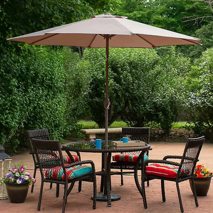 Taupe Tilt Hand Crank Outdoor Umbrella>Kirklands Home Online